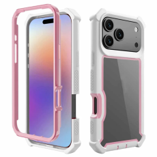 A-One Brand - iPhone 17 Pro Max Mobilskal TPU + PC Shockproof - Vit / Rosa