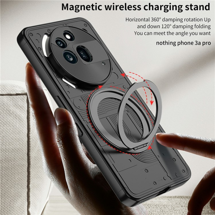 A-One Brand - Nothing Phone (3a) Pro Mobilskal MagSafe Kickstand Shockproof