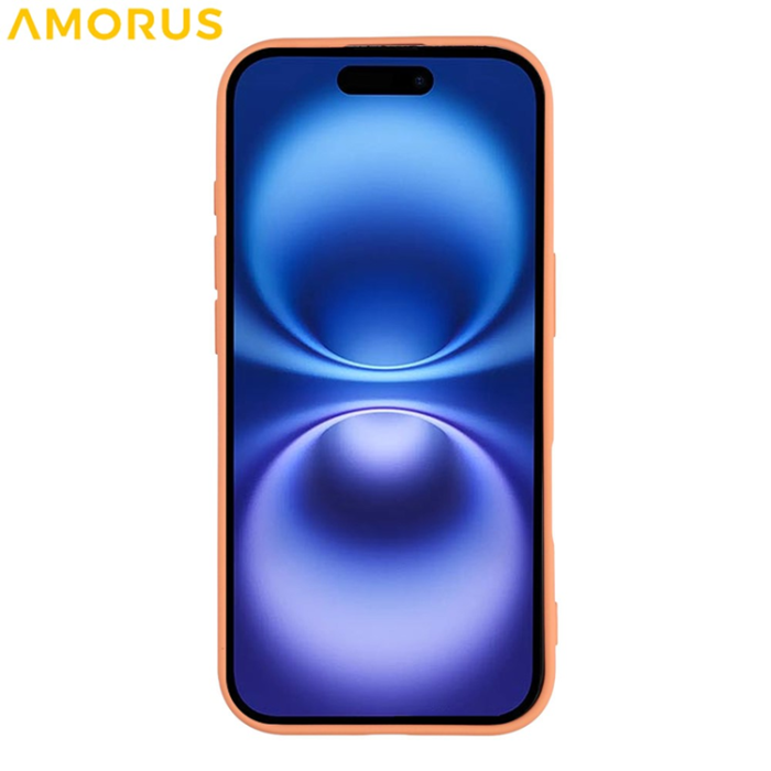 Amorus - AMORUS iPhone 17 Mobilskal Precise Cutouts TPU Fiber - Orange