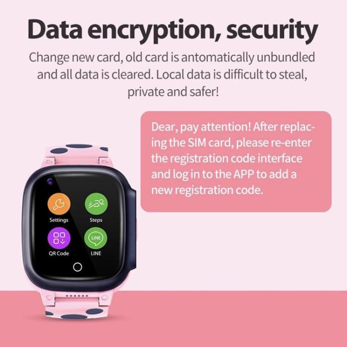 A-One Brand - Smartwatch För Barn GPS Klocka Vattentät 4G - Rosa