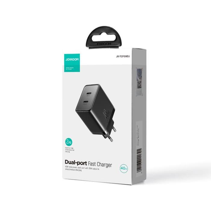 Joyroom - Joyroom Snabbladdare JR-TCF09 2x USB-C 40W - Svart