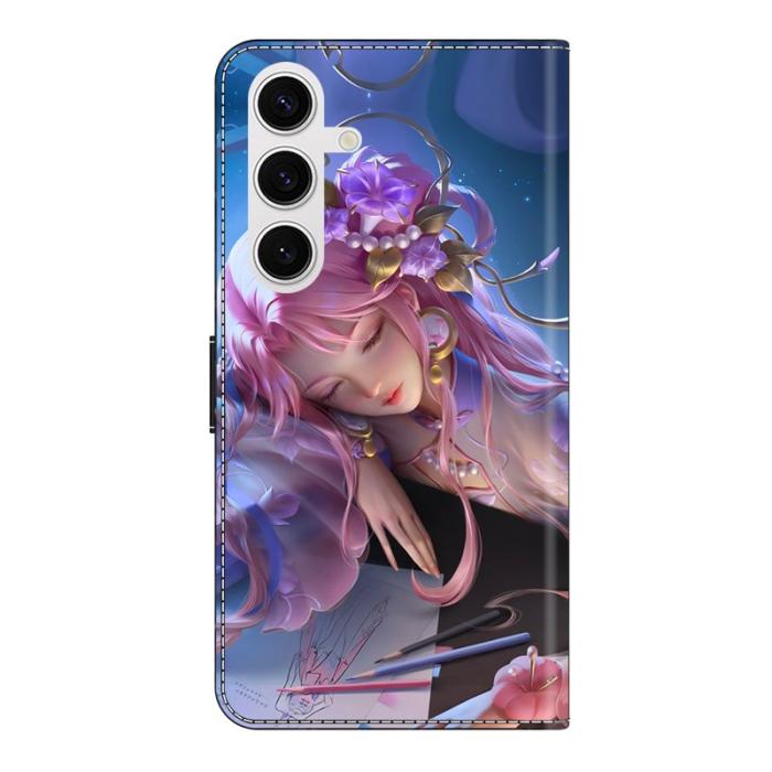 OEM - Samsung Galaxy S26 Fodral Mönstertryck Ställ Läder Flip - Sleeping Beauty