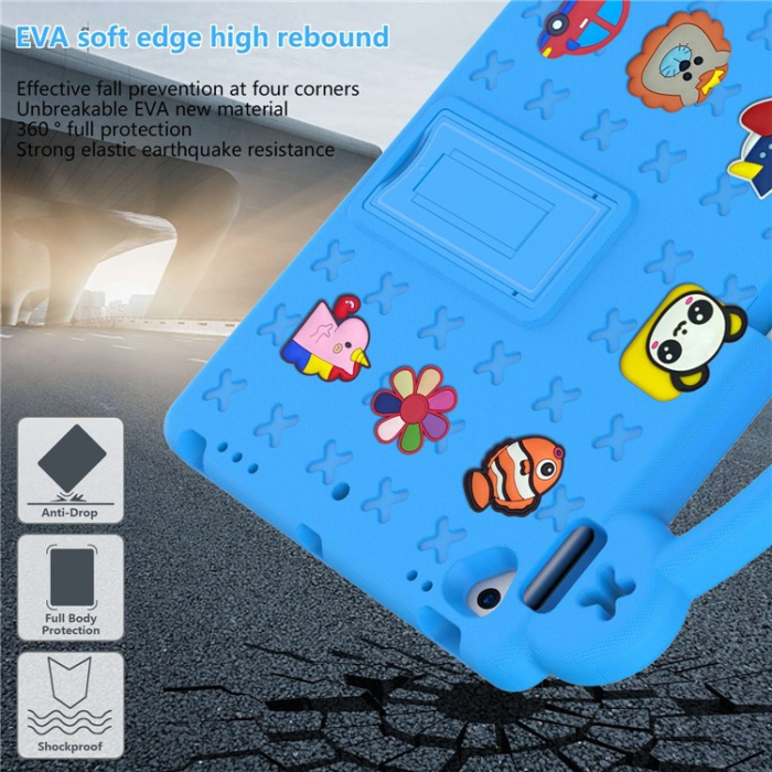 A-One Brand - iPad 10.2 (2021/2019/2020) Skal EVA Kickstand Shockproof - Ljusblå