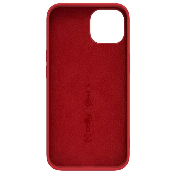 Celly - CELLY iPhone 14 Skal Cromo Soft Rubber - Röd