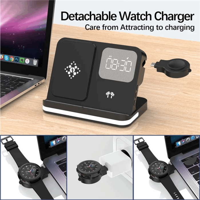 OEM - 3-in-1 Trådlös Laddare 15W Samsung Galaxy - Buds - Watch -