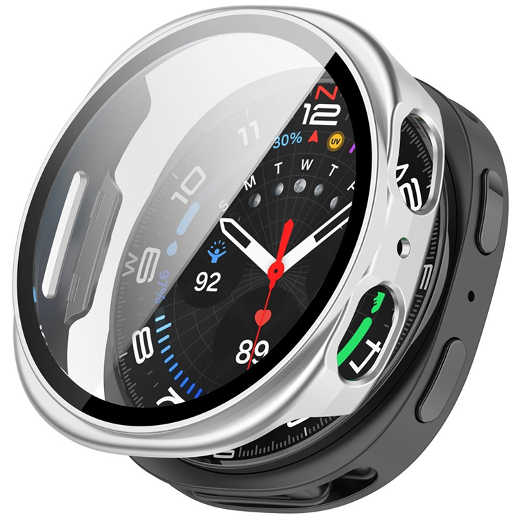 Galaxy Watch 8 (44mm) Skal PC med Härdat Glas - Matt Silver | 5122 | AlltMobil