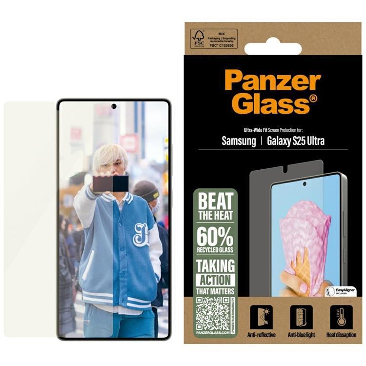 PanzerGlass Galaxy S25 Ultra Härdat Glas Skärmskydd All-in-One Ultra-Wide Fit | 5468 | AlltMobil