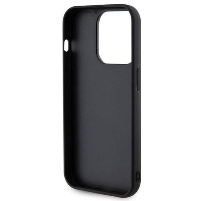Guess - Guess iPhone 15 Pro Mobilskal Quilted Metal Logo - Svart