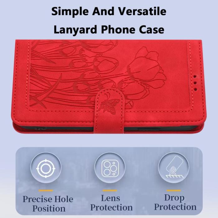 OEM - Tulip Samsung Galaxy S26 Plus Fodral KonstLäder - Röd
