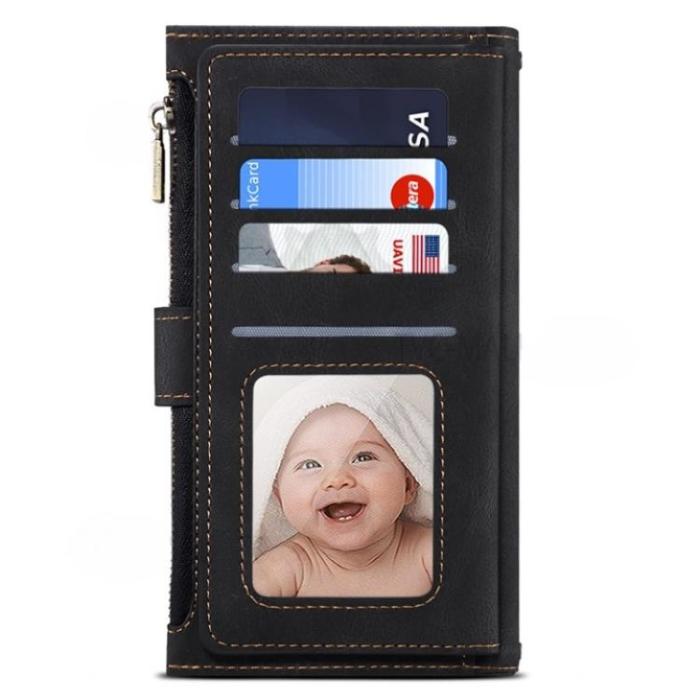ESEBLE - ESEBLE Google Pixel 6a Plånboksfodral Zippered Kickstand - Svart