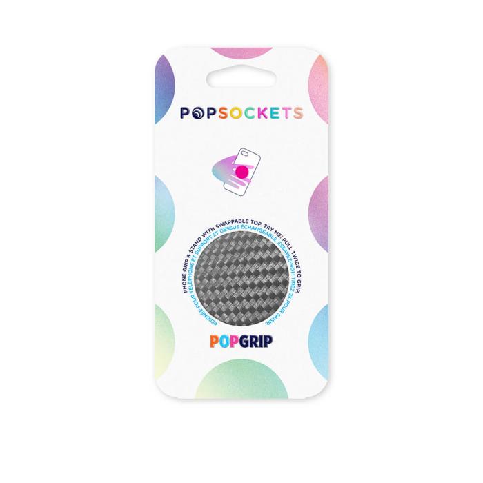 PopSockets - POPSOCKETS Carbonite Weave Avtagbart Grip med Ställfunktion
