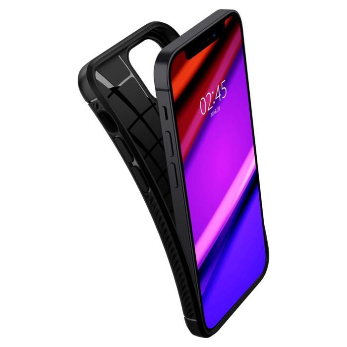 UTGATT1 - SPIGEN Rugged Armor iPhone 12 Mini - Matte Black