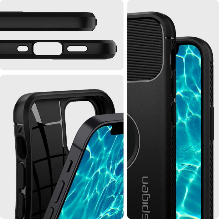 UTGATT1 - SPIGEN Rugged Armor iPhone 12 Mini - Matte Black