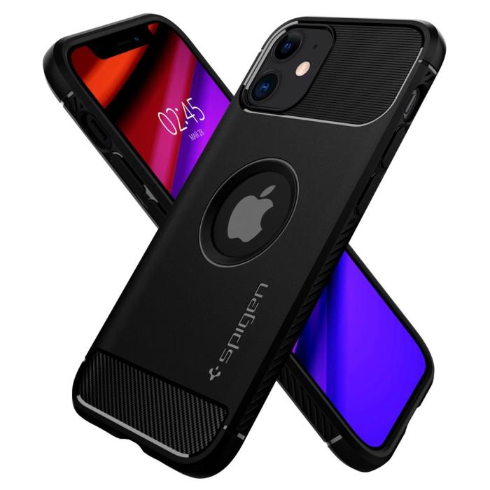 UTGATT1 - SPIGEN Rugged Armor iPhone 12 Mini - Matte Black