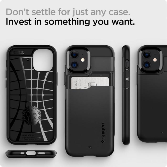 UTGATT5 - SPIGEN Slim Armour CS iPhone 12 Mini - Svart
