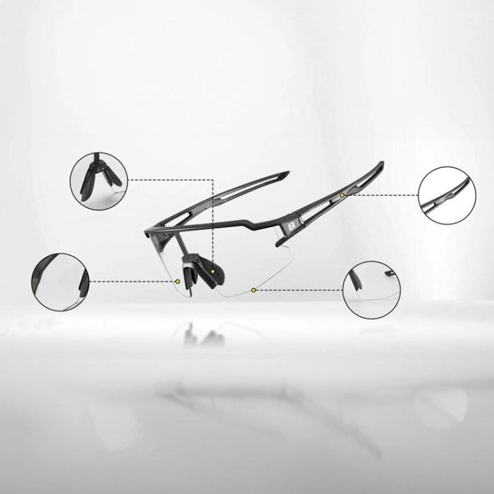Rockbros - Rockbros photochromic Cykelglasögon UV400 - Svart