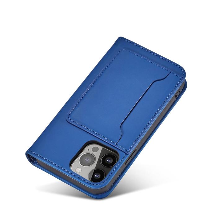 OEM - iPhone 13 Plånboksfodral Magnet Stand - Blå