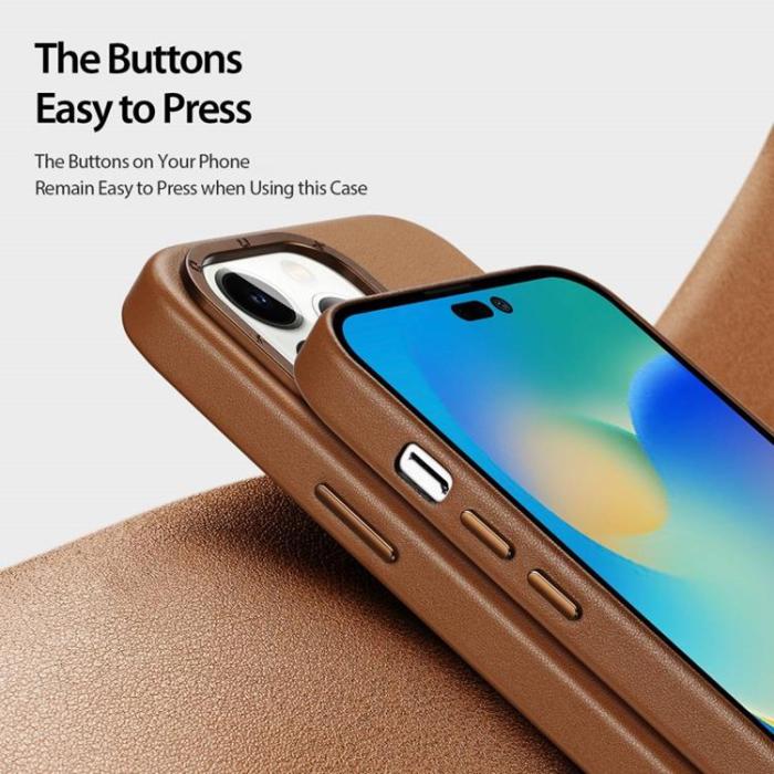 Dux Ducis - Dux Ducis iPhone 14 Pro Max Skal MagSafe Grit - Brun