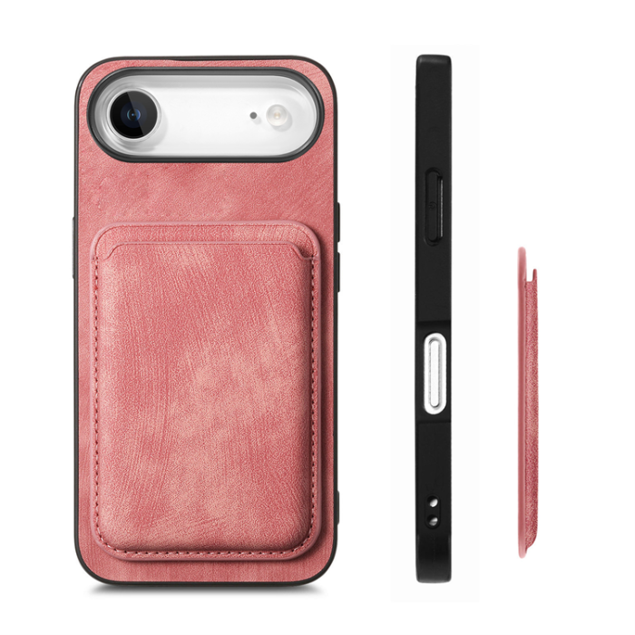 A-One Brand - iPhone Air Mobilskal MagSafe Med Detachable Korthållare - Rosa