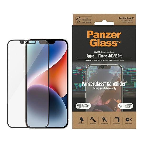 PanzerGlass iPhone 14 /13 / 13 Pro Härdat Glas Skärmskydd CamSlider