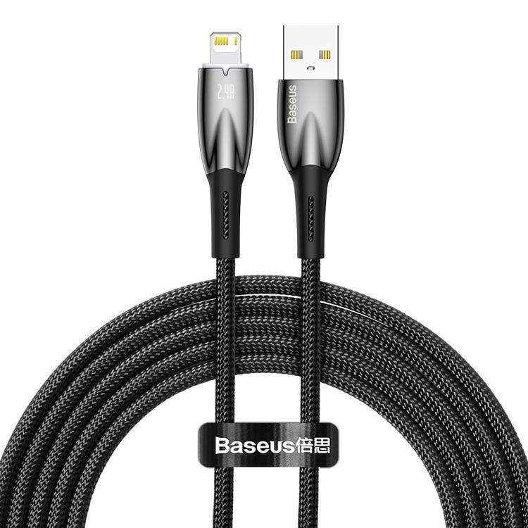 Baseus USB-A till Lightning kabel 2.4 A 2m - Svart | 3541 | AlltMobil