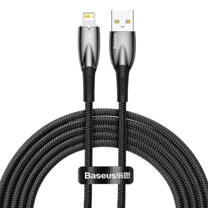 BASEUS - Baseus USB-A till Lightning kabel 2.4 A 2m - Svart