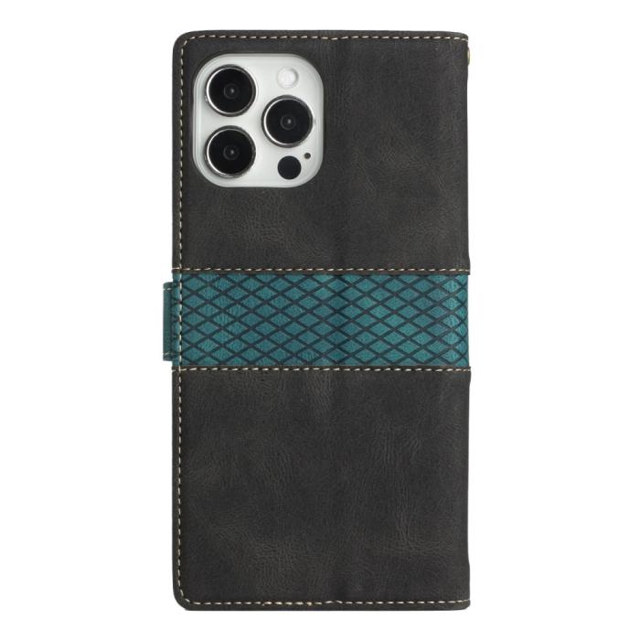 A-One Brand - Splicing Design iPhone 13 Pro Max Plånboksfodral - Svart