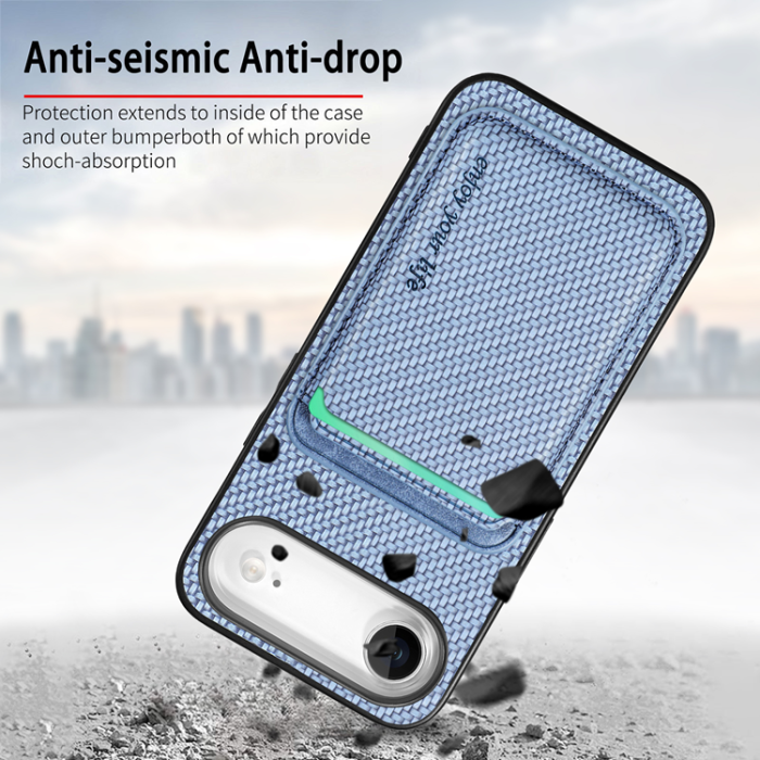 A-One Brand - iPhone Air Mobilskal Detachable Korthållare - Blå