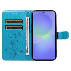 OEM - Samsung Galaxy A37 Pl&aring;nboksfodral Konstl&auml;der Blomm&ouml;nster - Bl&aring;