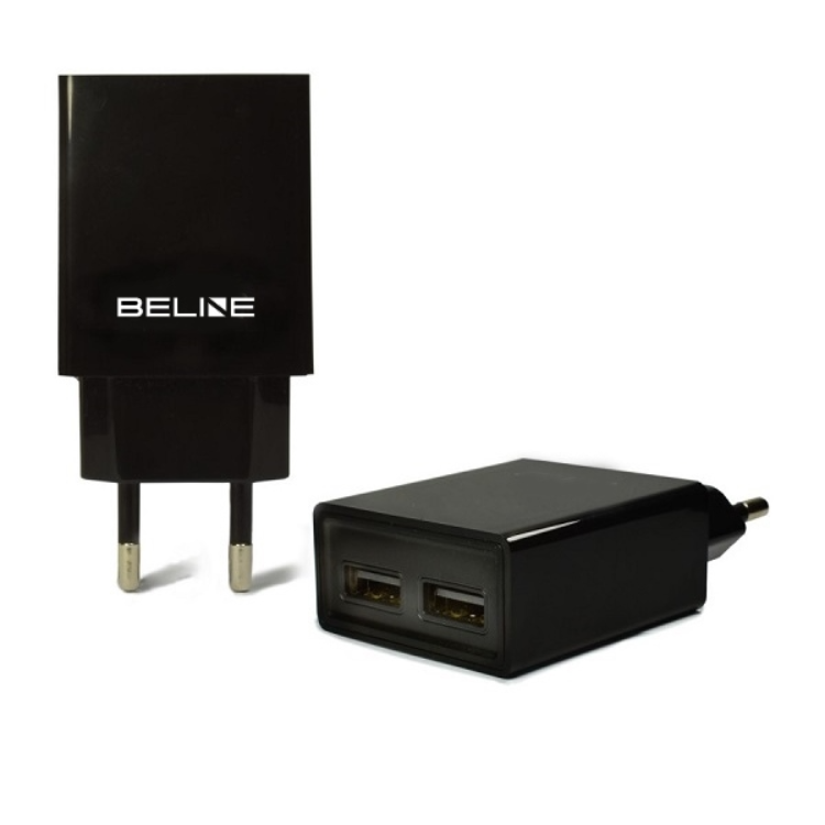 Beline Väggladdare 2x USB-A - Svart | 505295 | AlltMobil