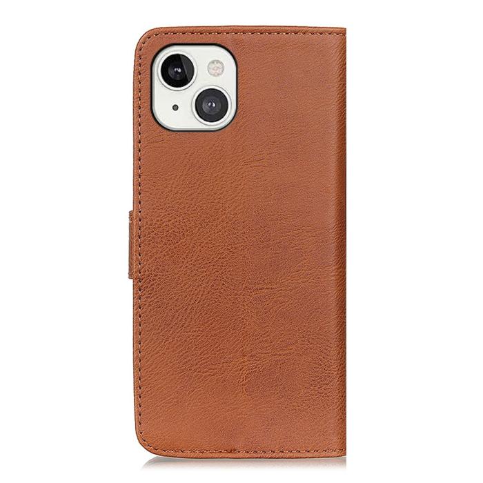 KHAZNEH - KHAZNEH Plånboksfodral iPhone 13 - Brun