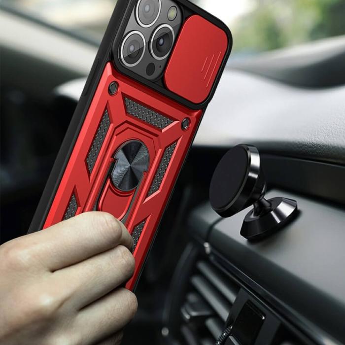 OEM - Camshield Mobilskal med Ringhållare iPhone 13 Pro Max - Svart