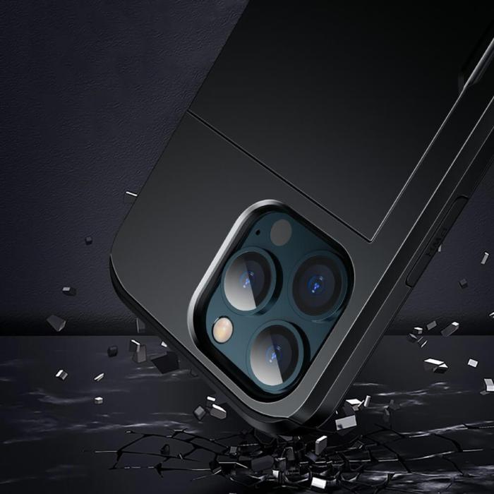 OEM - Hybrid Skal med Kortplats till iPhone 13 Pro Max - Svart