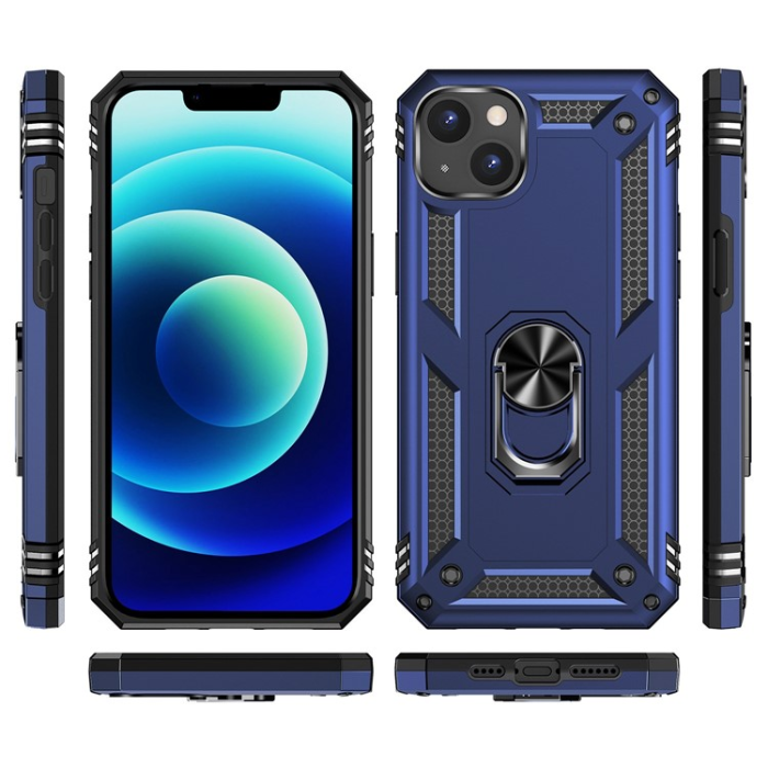 A-One Brand - iPhone 15 Plus Mobilskal med Kickstand - Blå