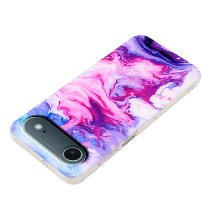A-One Brand - iPhone Air Mobilskal Marble Pattern Painted TPU - Rosa