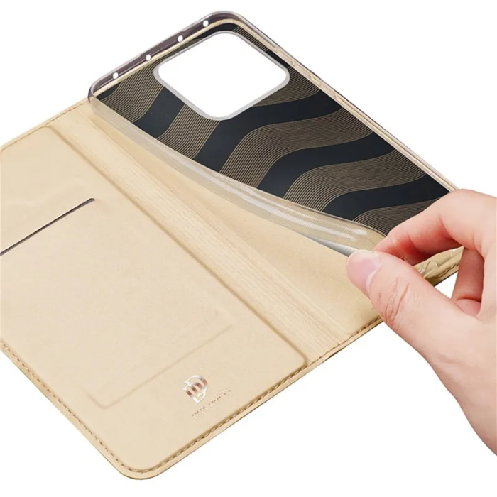 Dux Ducis - Dux Ducis Xiaomi 13 Plånboksfodral Skin Series - Guld