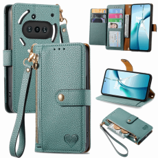 A-One Brand - Nothing Phone (3a) Plånboksfodral RFID Zipper med Rem - Grön