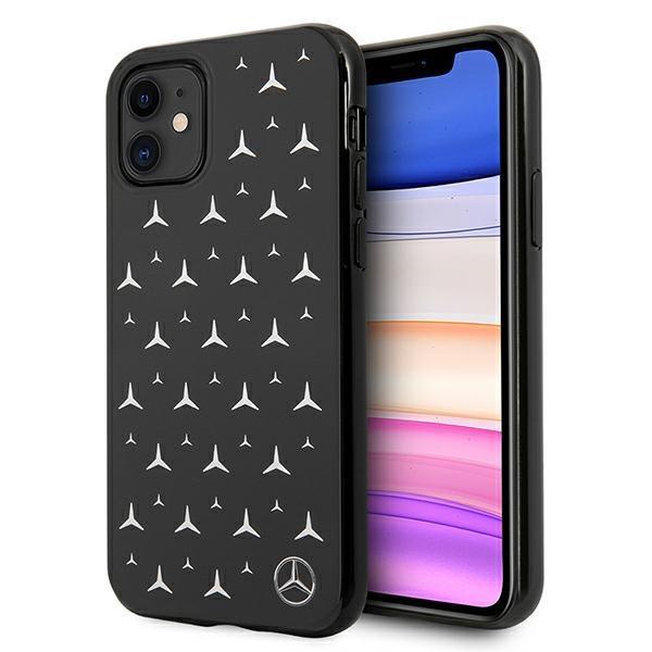 Mercedes Silver Stars Pattern Skal iPhone 11 - Svart | 2353 | AlltMobil