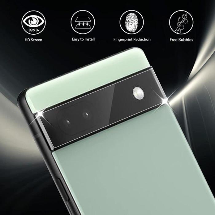 OEM - [2-PACK] Google Pixel 6a Härdat glas Kameralinsskydd - Clear