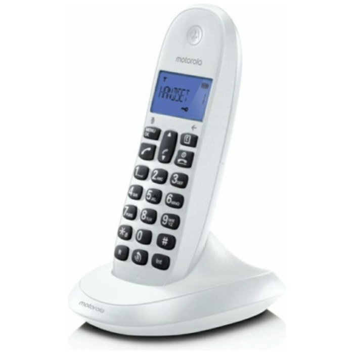 Motorola - Motorola Trådlös Fast Hemtelefon C1001CB Plus - Vit