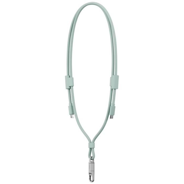 ENERGEA - ENERGEA USB-C till USB-C 240W Kabel 1.5m Lanyard Lasso - Sage