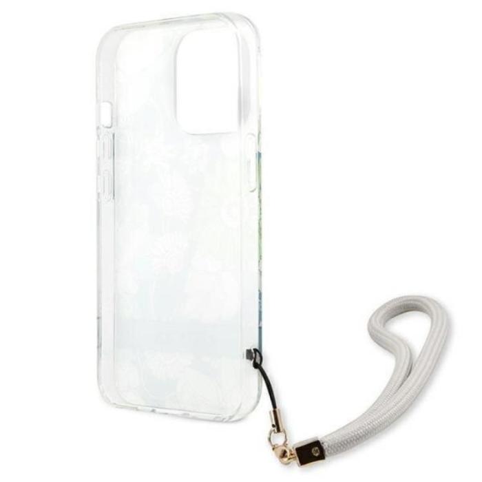 Guess - Guess iPhone 13 Pro Skal Flower Strap - Grön