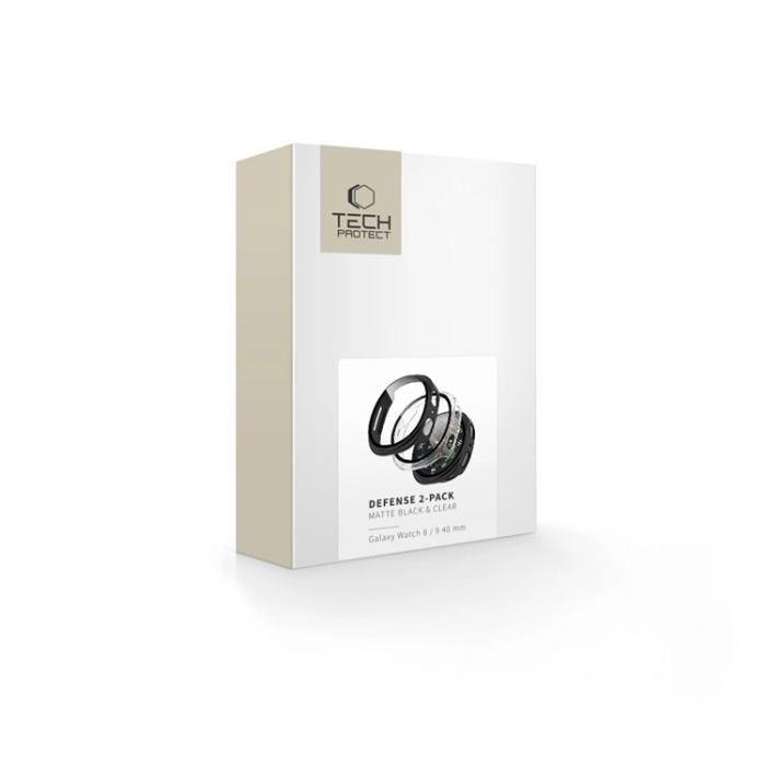 Tech-Protect - [2-Pack] Tech-Protect Skal För Galaxy Watch Ultra 2 (47mm) Defense - Svart/Clear