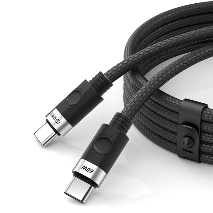 ORICO - Orico USB-C Till USB-C Kabel 60W 3A 1m CDX - Svart