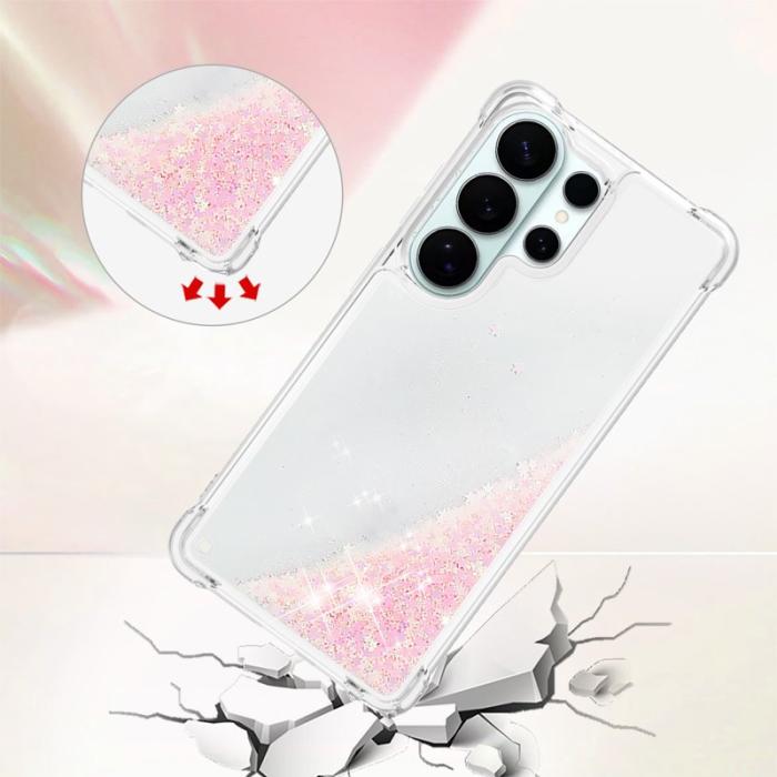 OEM - Mobilskal till Samsung Galaxy S26 Ultra TPU Glittrande Stötskydd Rosa Pentagram