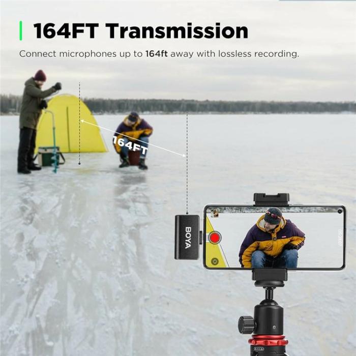 BOYA - BOYA Sändare Knappformad Trådlös Lavalier Mikrofon Omic-U 2