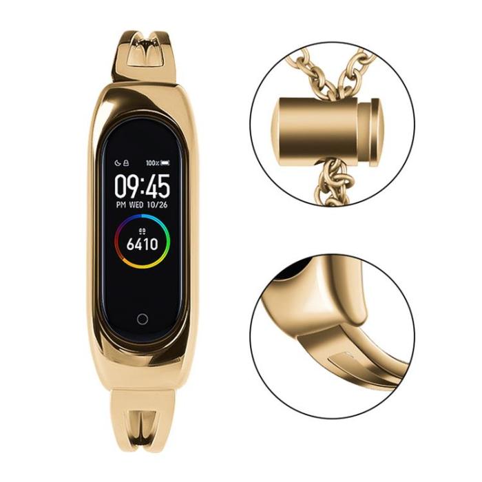 UTGATT1 - Metall Ersättningsarmband till Xiaomi Mi Band 6/5/4/3 - Guld