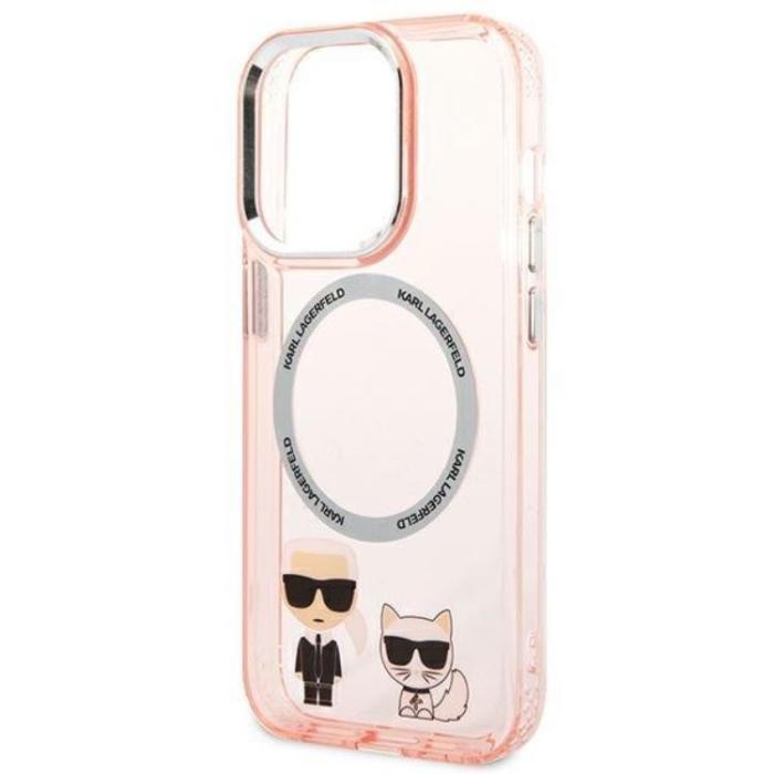 KARL LAGERFELD - Karl Lagerfeld iPhone 14 Pro Max Magsafe Skal Karl & Choupette Aluminium