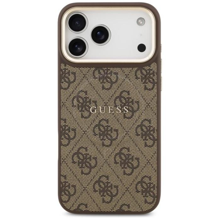 Guess - Guess iPhone 17 Pro Max Mobilskal MagSafe 4G PU Classic Logo - Brun
