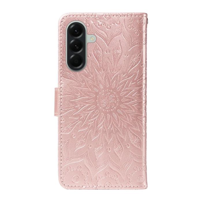 OEM - Samsung Galaxy A57 Plånboksfodral Konstläder Blommönster - Roséguld
